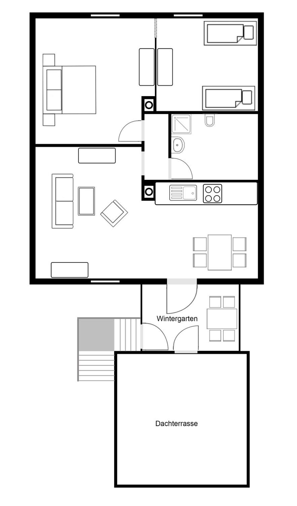 Mit Wintergarten Appartement *